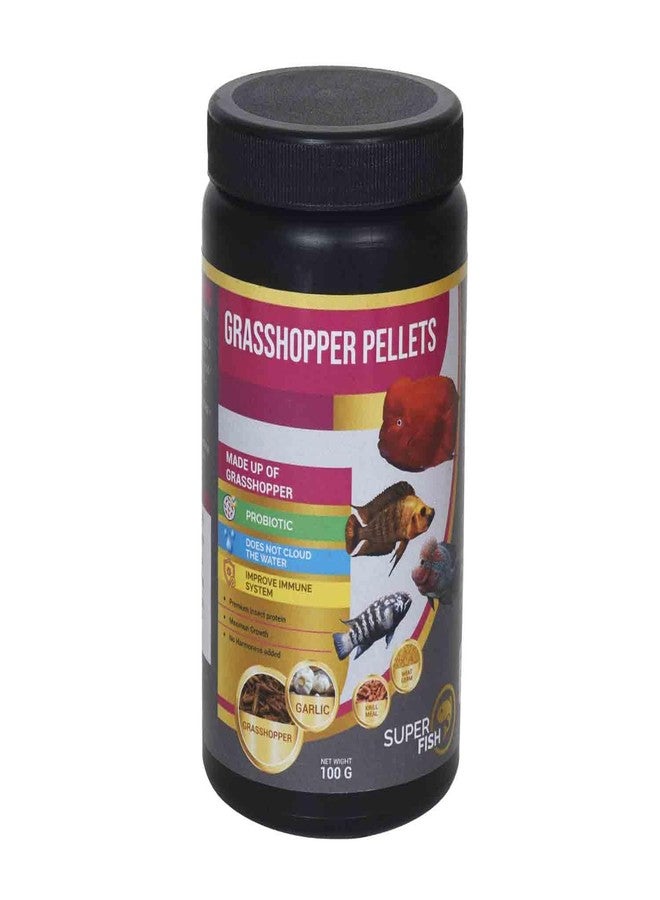 SuperFish Superfish Grasshopper Pellets - Nutrient-Rich Fish Food for Enhanced Growth & Vitality. Premium Pellets for Balanced Nutrition & Vibrant Aquarium Life, All Life Stages, 1 Count